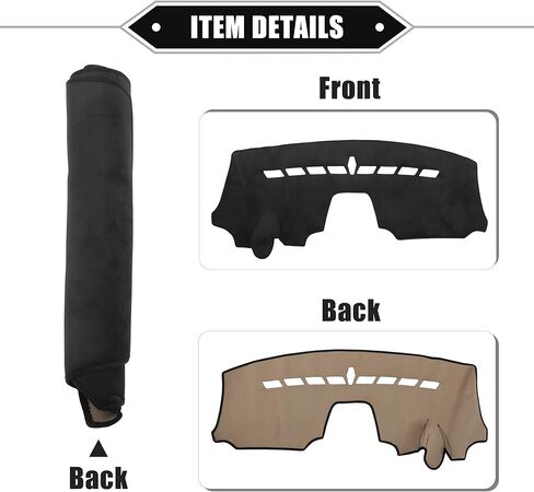 Car Dashboard Cover Mat Compatible for Chevrolet Aveo 2012-2016, Protective Flannels Black Center Console Interior Trim Dash Board Mat in Saudi Arabia