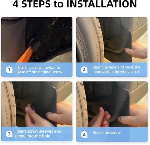 2025 Tesla Model Y Juniper Mud Flaps Splash Guards, No Drilling Required, Custom Fit Front & Rear Fender Tesla Model Y Accessories, Easy Snap-on Installation Paint Protection (Set of 4) in Saudi Arabia