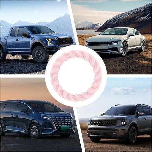 Luxury Fluffy Winter Car Steering Wheel Cover for Women Soft Warm Plush Cute Auto Accessories for Vehicle, Sedan,Universal,Fuzzy,Black,Anti Slip (Pink) in Kuwait