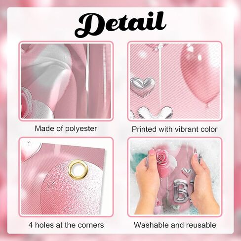 Avezano Pink Happy Birthday Banner for Women Girls Pink Birthday Decorations Banner Princess Backdrop for Indoor Outdoor Party Supplies (6x3.6ft) in Saudi Arabia