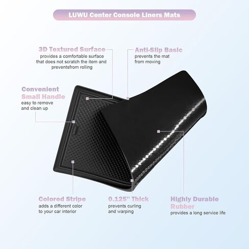 LUWU for 2025 Mitsubishi Outlander Accessories - for 2025 Mitsubishi Outlander Door Slot Mats Cup Holder Insert Coaster Center Console Liners Mats Black - 15 PCS/Sets(NOT for Outlander PHEV&Sport) in Saudi Arabia