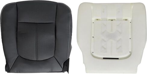 FZJDSD Black Driver Side Bottom Perforated Microfiber Leather Replacement Seat Cover & Foam Cushion Compatible with Ford F250 F350 F450 F550 Lariat 2011 2012 2013 2014 2015 2016 in Saudi Arabia