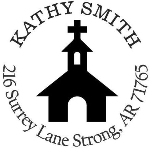 StampExpression - Church Religious Custom Return Address Stamp - Self Inking. Personalized Rubber Stamp with Lines of Text (A-76142) in Saudi Arabia