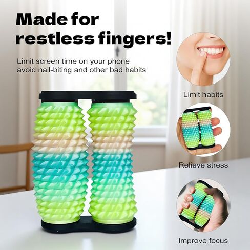Handheld Fidget Toy with Tactile Spikes for Adults, Help Relieve Stress, Anxiety, Tension, Promotes Focus, Promotes Focus and Portable Design (Green) in Saudi Arabia