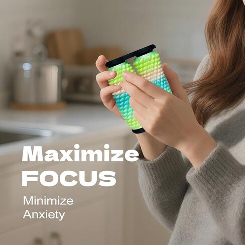 Handheld Fidget Toy with Tactile Spikes for Adults, Help Relieve Stress, Anxiety, Tension, Promotes Focus, Promotes Focus and Portable Design (Green) in Saudi Arabia