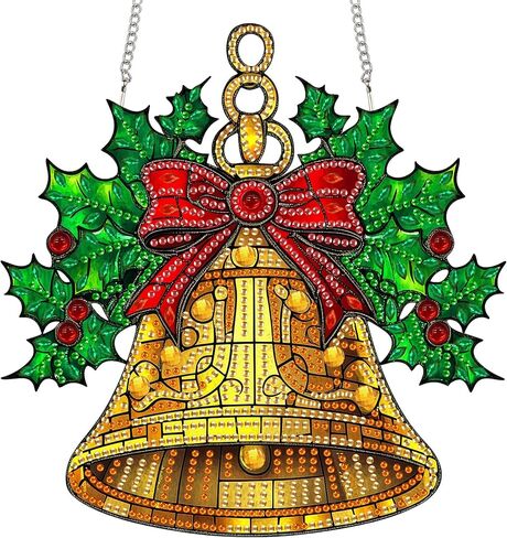 Reofrey Hanging Diamond Art Kits for Adults - 8x8 Inch Christmas Snowman Acrylic Board Double Sided Pattern Crystal Small Diamond Art Suncatcher Pendant, for Home Wall Window Decoration Handmade Gift in Saudi Arabia