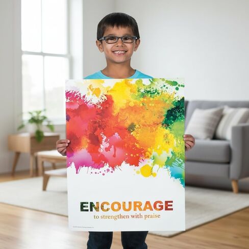 Fun Express Watercolor Posters - 6 Pieces - Educational and Learning Activities for Kids in Saudi Arabia