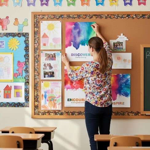 Fun Express Watercolor Posters - 6 Pieces - Educational and Learning Activities for Kids in Saudi Arabia