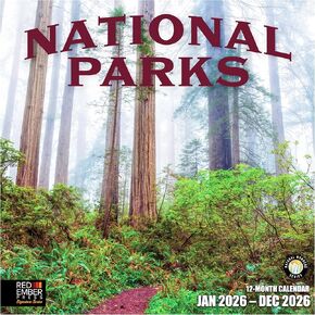 National Parks 2024 Hangable Monthly Wall Calendar by Red Ember Signature Series | 12" x 24" Open | Thick & Sturdy Paper | Giftable | Beautiful Nature Travel | Explore Our Protected Lands in Kuwait
