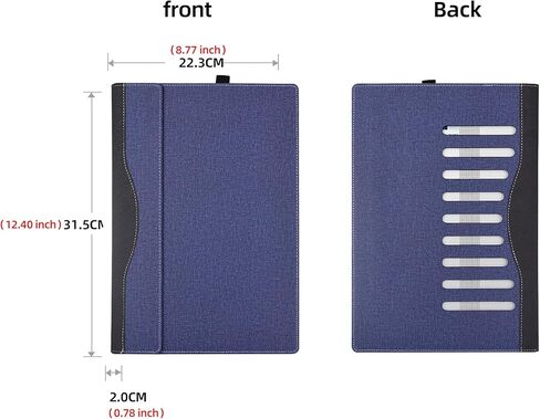 حافظة كمبيوتر محمول WODBBAO لجهاز Lenovo ThinkPad E14 Gen 7 (AMD) كمبيوتر محمول [غير متوافق مع أي طراز آخر]، ThinkPad E14 Gen 7 (Intel) 2 في 1 غطاء جيب داخلي من جلد البولي يوريثان (رمادي داكن) in Kuwait