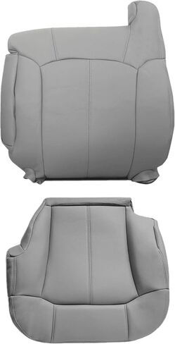 NLQR Driver Side Bottom & Back Replacement Seat Covers Microfiber Leather Pewter Gray Compatible with Chevy Silverado Suburban Tahoe GMC Sierra Yukon 1999 2000 2001 2002 in Saudi Arabia