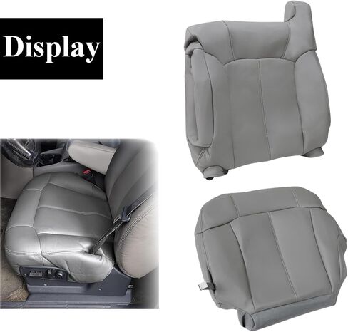 NLQR Driver Side Bottom & Back Replacement Seat Covers Microfiber Leather Pewter Gray Compatible with Chevy Silverado Suburban Tahoe GMC Sierra Yukon 1999 2000 2001 2002 in Saudi Arabia
