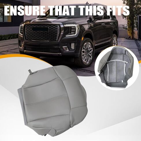NLQR Driver Side Bottom & Back Replacement Seat Covers Microfiber Leather Pewter Gray Compatible with Chevy Silverado Suburban Tahoe GMC Sierra Yukon 1999 2000 2001 2002 in Saudi Arabia