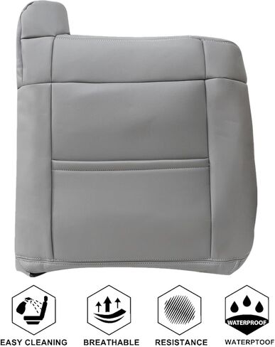 NLQR Driver Side Bottom & Back Replacement Seat Covers Microfiber Leather Pewter Gray Compatible with Chevy Silverado Suburban Tahoe GMC Sierra Yukon 1999 2000 2001 2002 in Saudi Arabia