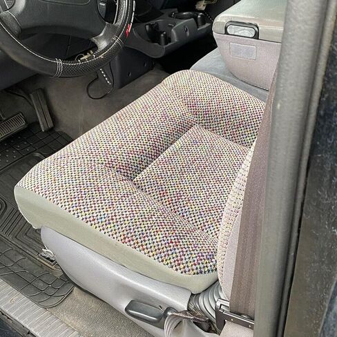 HECASA Seat Cover Compatible with 1998-2002 Dodge Ram 1500 2500 3500 SLT Mist Gray Fabric Left Driver Side Bottom Replacement in Saudi Arabia