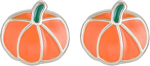 ريفير 925 الفضة الاسترليني لطيف اليقطين أقراط مسمار للنساء الفتيات في سن المراهقة هالوين أقراط لون القرع ترصيع ، الفضة الاسترليني ، زركونيا مكعب, فضة استرلينية, زركونيا مكعب in Kuwait