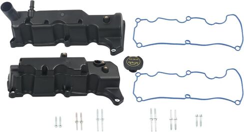 Engine Valve Covers for Left and Right Sides Attached Gaskets and Bolts Compatible with Explorer Sport Trac Ranger Mountaineer 4.0L 2002-2003 in Kuwait