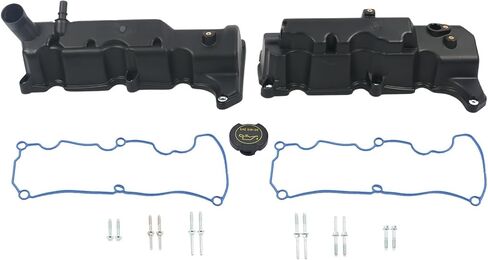 Engine Valve Covers for Left and Right Sides Attached Gaskets and Bolts Compatible with Explorer Sport Trac Ranger Mountaineer 4.0L 2002-2003 in Kuwait