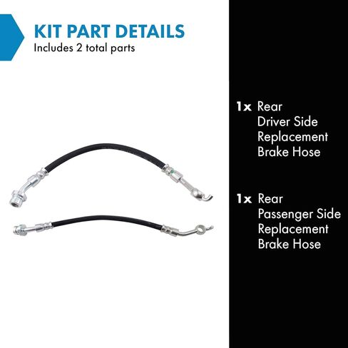 TRQ Brake Hose Set Compatible with 2011-2016 Hyundai Elantra 2013-2014 Elantra Coupe in Saudi Arabia