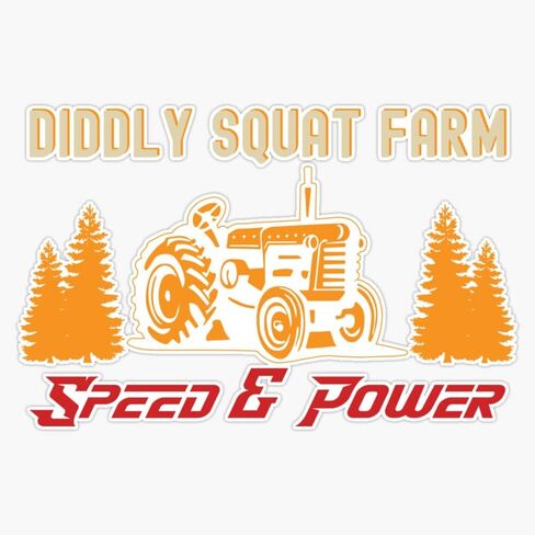 MAGNET Diddly Squat Farm Speed And Power tractor lover,Retro vintage tractor farming Magnet Vinyl Magnetic Sticker Size 5" in Saudi Arabia