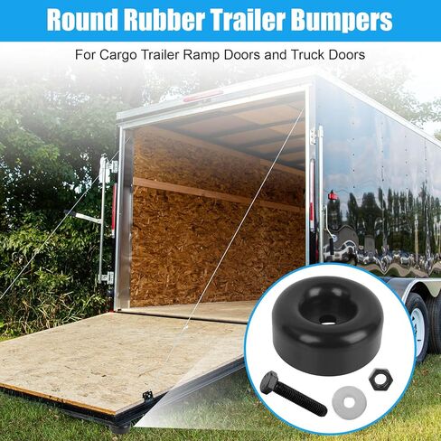 Trailer Ramp Door Rubber Bumpers Round Rubber Bumper Replacement for Cargo Trailer Ramp Doors, Truck Doors, RV Doors 2.5" Rubber Bump Stop (Pack of 4) in Saudi Arabia