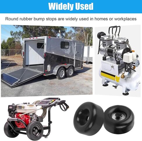 Trailer Ramp Door Rubber Bumpers Round Rubber Bumper Replacement for Cargo Trailer Ramp Doors, Truck Doors, RV Doors 2.5" Rubber Bump Stop (Pack of 4) in Saudi Arabia