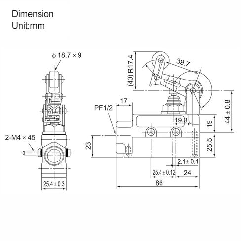 مفتاح حد مختوم من Baomain TZ-6 TZ-6001 AC 250V 15A مكبس فقط لباب الدفع والسحب/الباب القابل للطي - مناسب لستائر Maxwell وPioneer وAerial وAwoco وMars Air وWelbon IP65 CE in Saudi Arabia