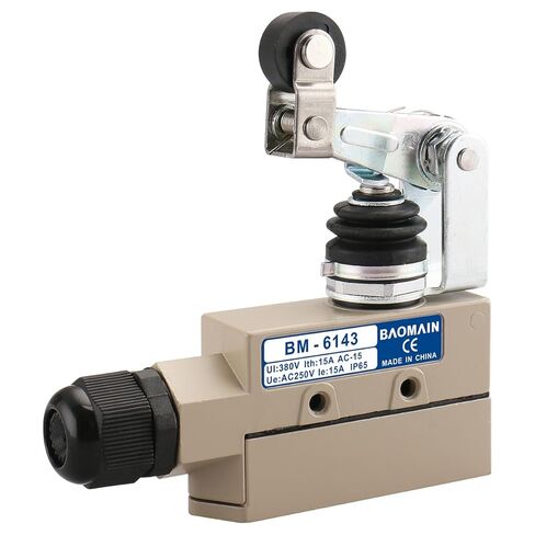 مفتاح حد مختوم من Baomain TZ-6 TZ-6001 AC 250V 15A مكبس فقط لباب الدفع والسحب/الباب القابل للطي - مناسب لستائر Maxwell وPioneer وAerial وAwoco وMars Air وWelbon IP65 CE in Saudi Arabia