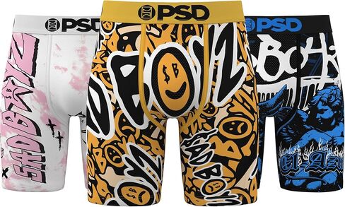 PSD Men's Powder Blue 3-Pack Boxer Briefs, Multi, XL in Saudi Arabia