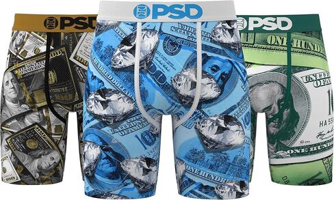 PSD Men's Powder Blue 3-Pack Boxer Briefs, Multi, XL in Saudi Arabia
