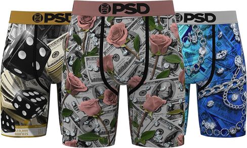 PSD Men's Powder Blue 3-Pack Boxer Briefs, Multi, XL in Saudi Arabia
