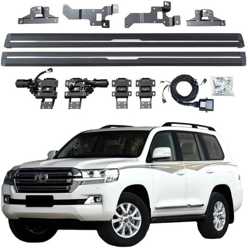متوافق مع Toyota Land Cruiser 200 2010-2023، خطوات جانبية كهربائية قابلة للسحب للشاحنات أو سيارات الدفع الرباعي، لوحات تشغيل قابلة للنشر تلقائيًا مع تصميم أنيق، إمكانية وصول معززة للمركبة in Saudi Arabia