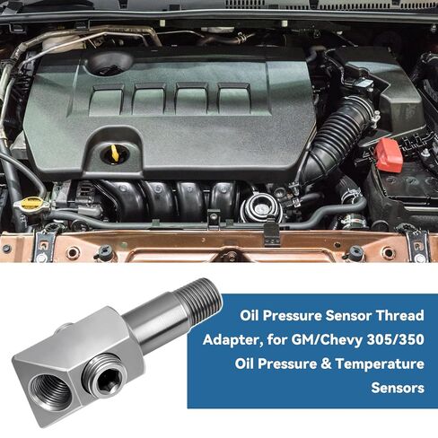 Oil Pressure Sensor Thread Adapter, 1/8-27 NPT Port Plugs, for GM/Chevy 305/350 Oil Pressure & Temperature Sensors in Kuwait