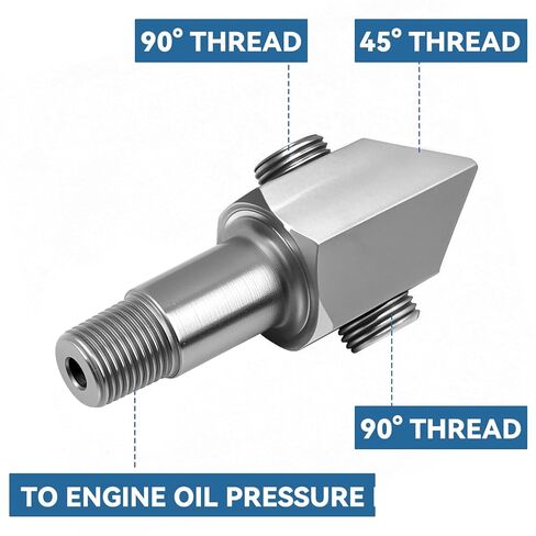 Oil Pressure Sensor Thread Adapter, 1/8-27 NPT Port Plugs, for GM/Chevy 305/350 Oil Pressure & Temperature Sensors in Kuwait