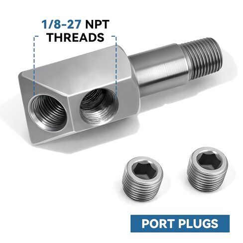 Oil Pressure Sensor Thread Adapter, 1/8-27 NPT Port Plugs, for GM/Chevy 305/350 Oil Pressure & Temperature Sensors in Kuwait