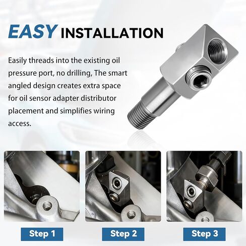 Oil Pressure Sensor Thread Adapter, 1/8-27 NPT Port Plugs, for GM/Chevy 305/350 Oil Pressure & Temperature Sensors in Kuwait