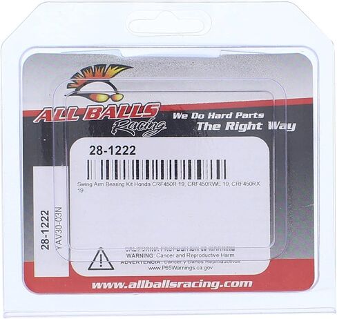 All Balls Racing Swing Arm Bearing Kit (28-1222) Compatible with/Replacement for Honda CRF450R 2019, CRF450RWE 2019, CRF450RX 2019 in Saudi Arabia