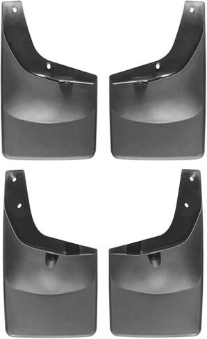 Weathertech Custom No Drill Splash Guard MudFlaps for Ford Super Duty, Front & Rear Set (110031-120031), Black in Saudi Arabia