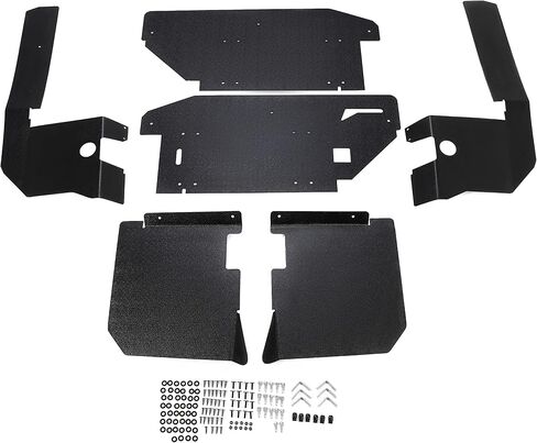KUAFU Fender Flares Compatible with 2015-2022 Polaris Midsize Ranger 570 Ranger ETX Mud Guard Dust Guard Mud Flaps Front & Rear Plastic Black in Saudi Arabia