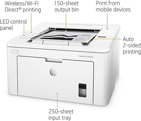 طابعة HP LaserJet Pro M203dw، بيضاء (متجددة) in Saudi Arabia