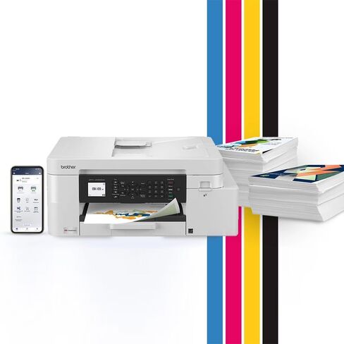 حزمة طابعة Brother INKvestment MFC-J4355DW اللاسلكية الكل في واحد النافثة للحبر مع حزمة حماية لمدة 26 شهرًا من Deco Gear CPS، وأساسيات الطابعة Tech Smart USA، وكابل الطابعة الأساسية Deco وكابل HDMI in Saudi Arabia