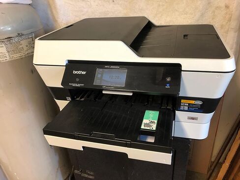 طابعة Brother MFCJ6920DW اللاسلكية متعددة الوظائف النافثة للحبر مع ماسح ضوئي وناسخة وفاكس، جاهزة للتجديد من Amazon Dash in Saudi Arabia