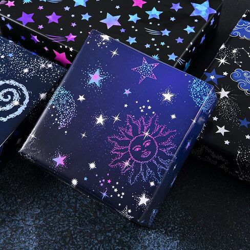 ورق تغليف Titiweet Galaxy - 12 ورقة ورق تغليف كوكبة لأعياد الميلاد والزفاف والكريسماس، 20 × 28 بوصة لكل ورقة in Kuwait
