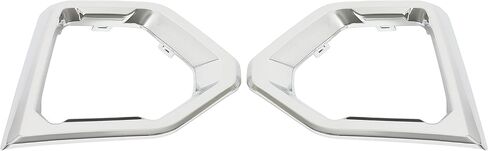 KUAFU Front Fog Light Bezel Compatible with 2019-2023 GMC Sierra 1500 Denali Replacement for 84176753 84176752 Fog Lamp Cover Trim Pair Chrome Silvery in Kuwait