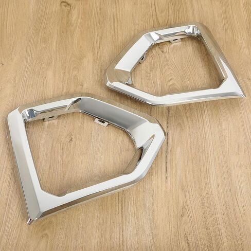 KUAFU Front Fog Light Bezel Compatible with 2019-2023 GMC Sierra 1500 Denali Replacement for 84176753 84176752 Fog Lamp Cover Trim Pair Chrome Silvery in Kuwait