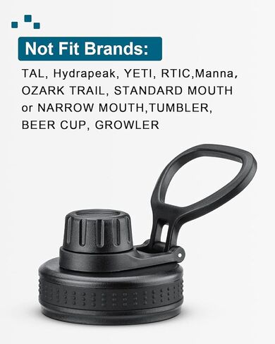 غطاء بديل Koodee يناسب 9 أونصة، 12 أونصة، 17 أونصة كولا على شكل غطاء زجاجة مياه من الفولاذ المقاوم للصدأ، ملحق غطاء خالٍ من مادة BPA in Kuwait