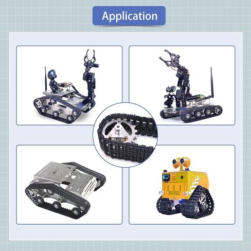 Adjustable Robot Tank Track Kit with Drive Gears & Pin Removal Tool – Durable Tracks for DIY RC Cars, Robotics Projects, and Model Vehicles in Saudi Arabia