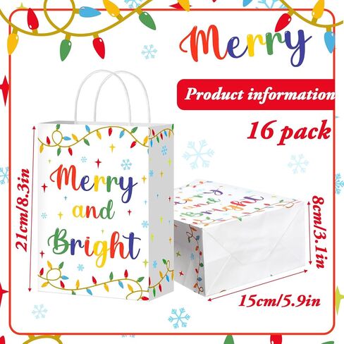 Kolldenn 16 Pcs Christmas Nutcracker Gift Bags with Handle Gray and Pink Christmas Nutcracker Party Favor Xmas Goodie Candy Treat Wrapping Bag for Xmas Holiday Birthday Party 5.9 x 8.3 x 3.1 Inch in Saudi Arabia