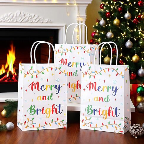 Kolldenn 16 Pcs Christmas Nutcracker Gift Bags with Handle Gray and Pink Christmas Nutcracker Party Favor Xmas Goodie Candy Treat Wrapping Bag for Xmas Holiday Birthday Party 5.9 x 8.3 x 3.1 Inch in Saudi Arabia