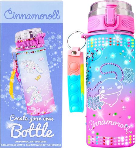 Get Trend Sanrio Hello Kitty Decorate Your Own Water Bottle Kit Girls, Teens, 18.6 fl oz, Stickers Kawaii Gifts for Girls (Multi Hello Kitty) in Saudi Arabia